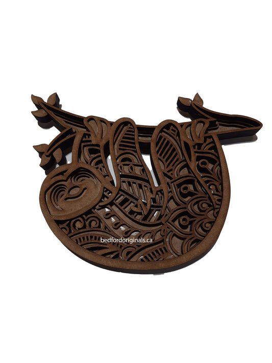 3D Wall Art - Sloth - Natural - CLEARANCE