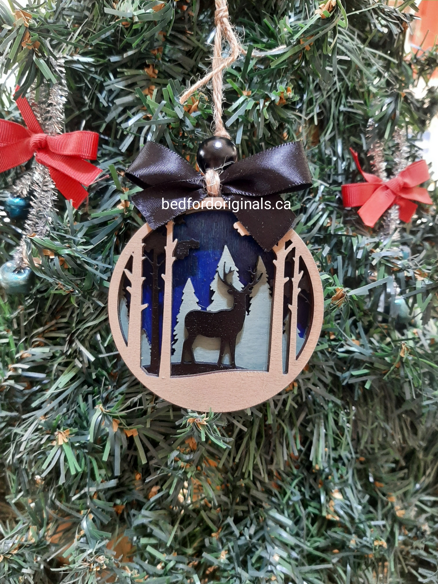 Layered Deer Ornaments