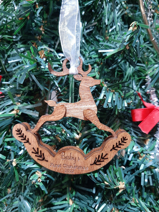 Rocking Reindeer Ornament - CLEARANCE