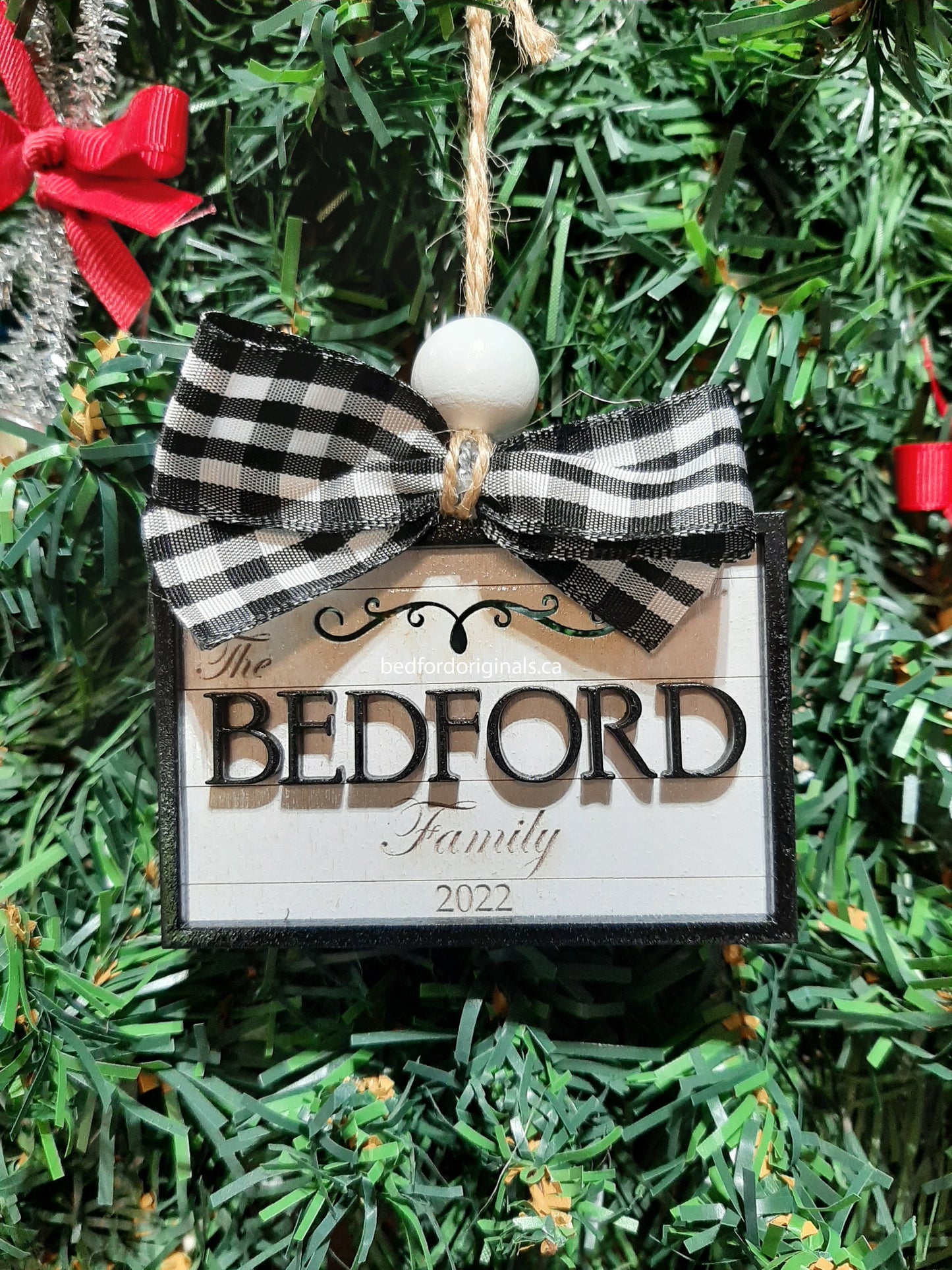 Shiplap Name Ornament