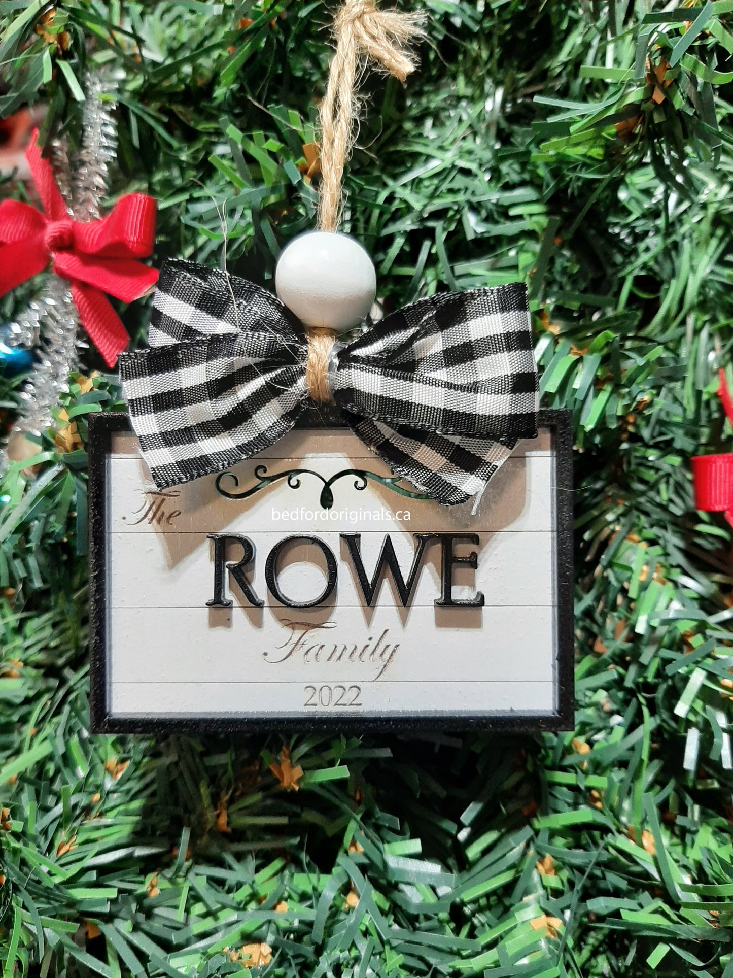 Shiplap Name Ornament