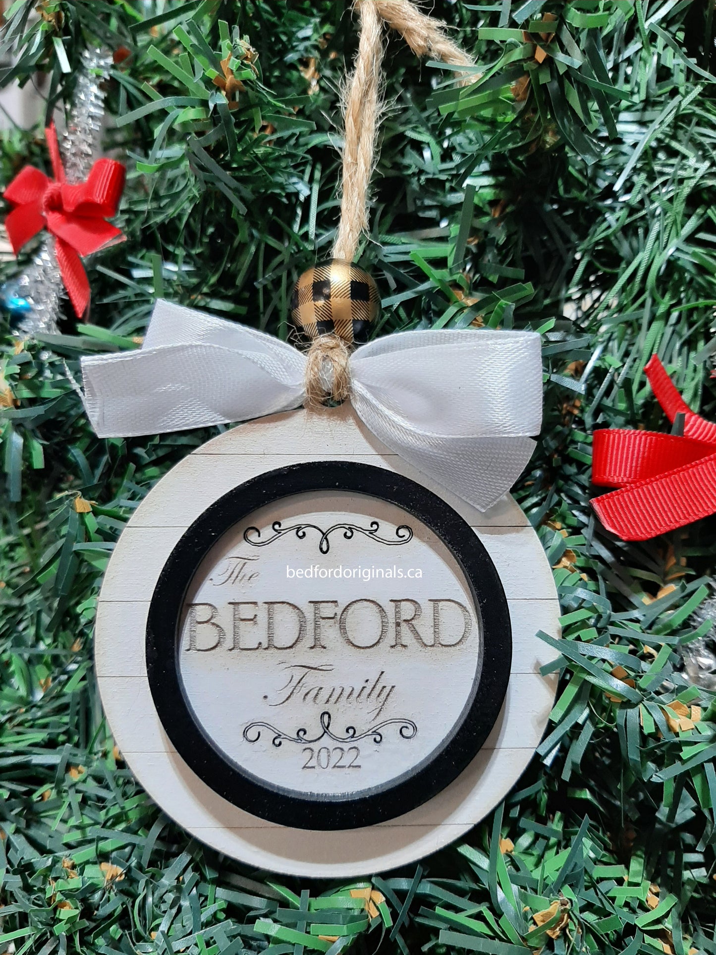 Shiplap Name Ornament