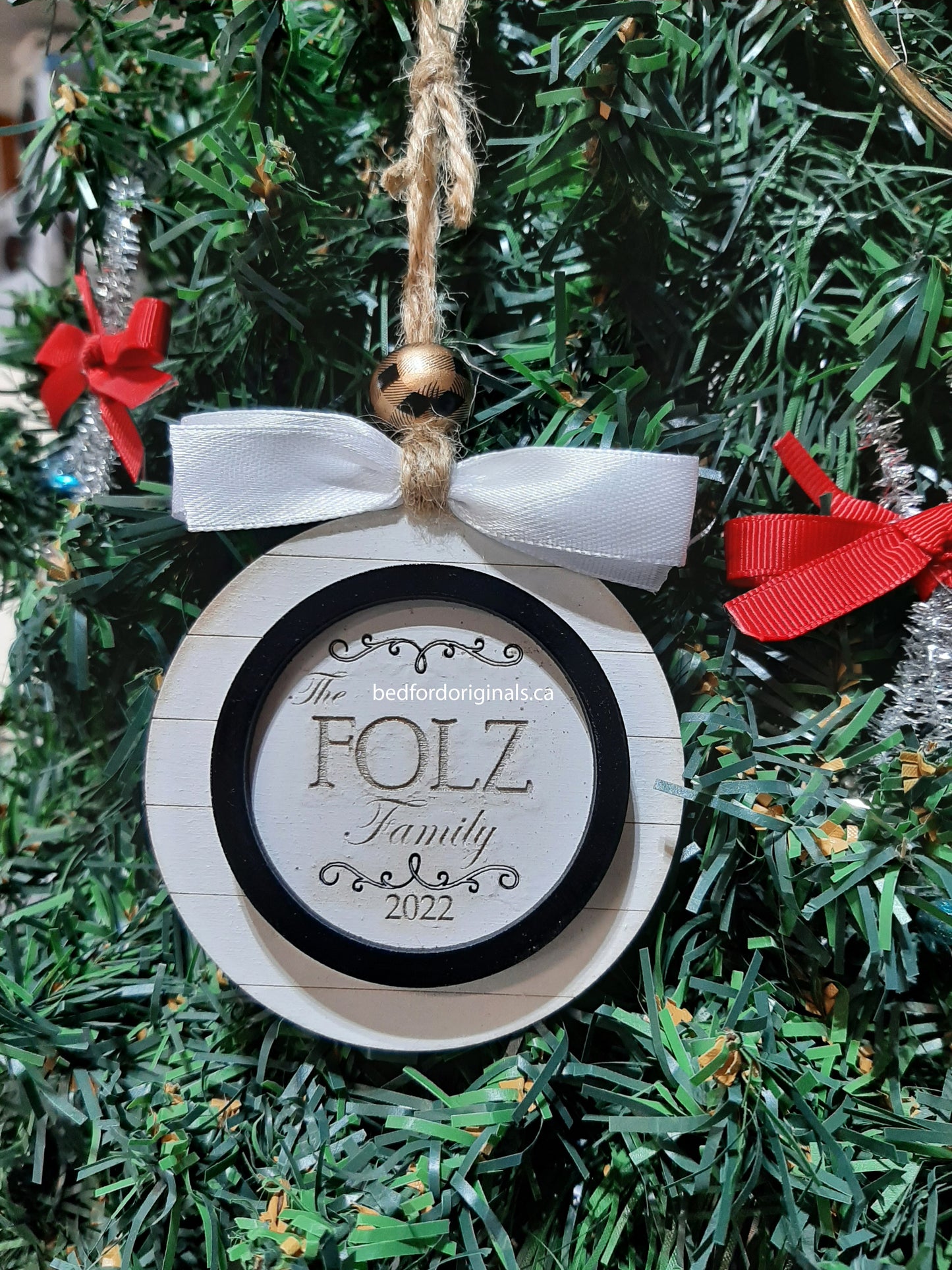 Shiplap Name Ornament
