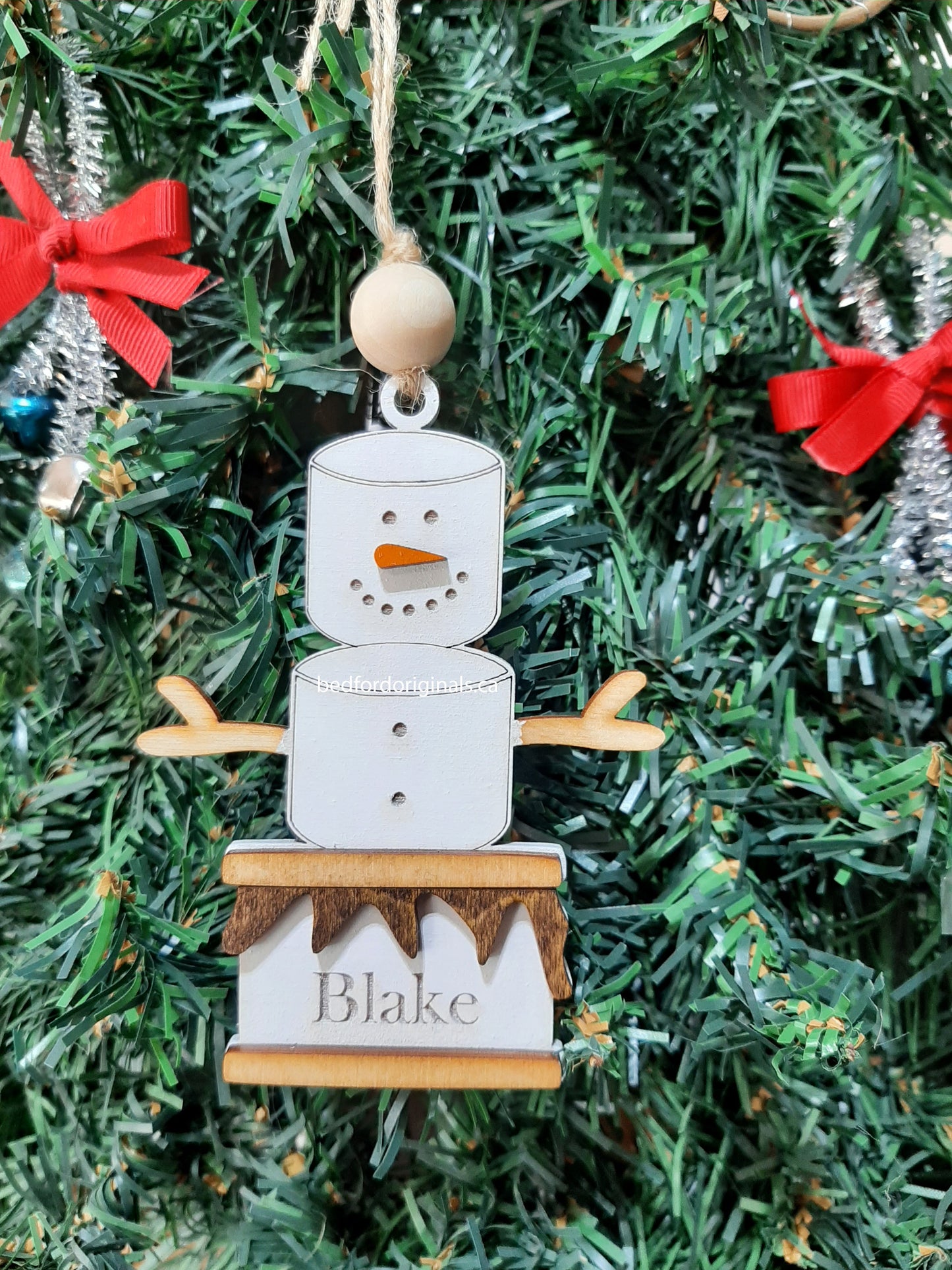 Smore's Snowman Ornament