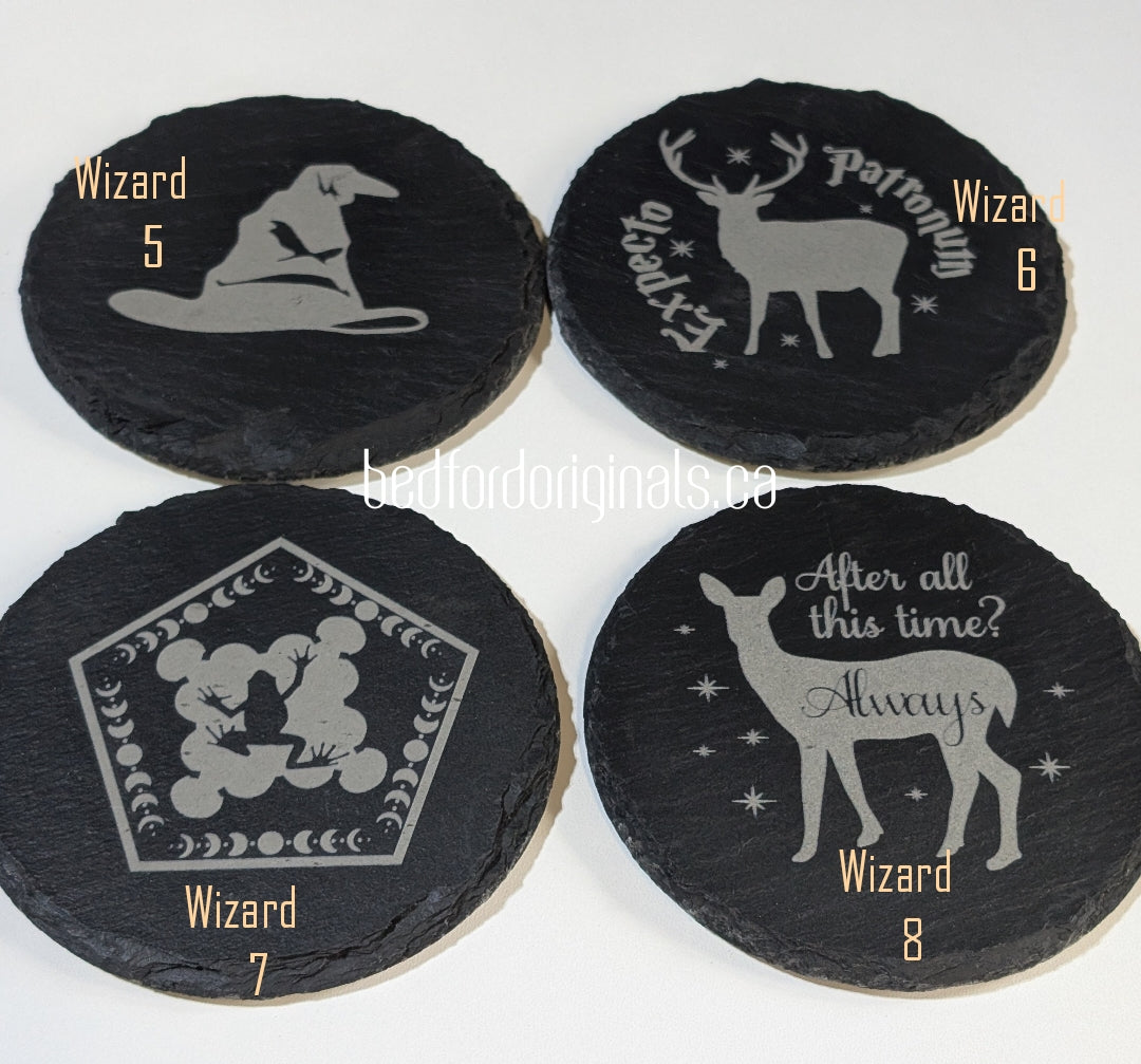 Engraved Slate Coasters - Animals
