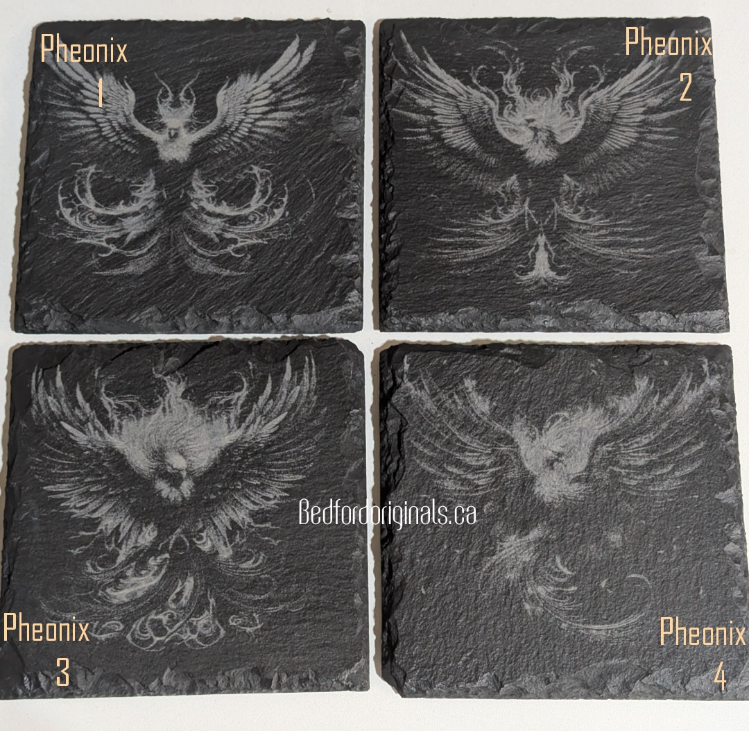 Engraved Slate Coasters - Animals
