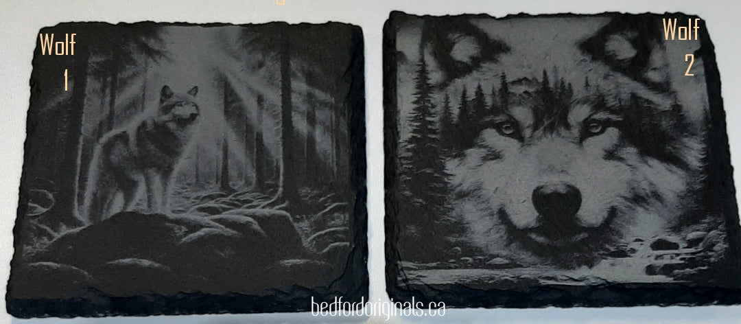 Engraved Slate Coasters - Animals