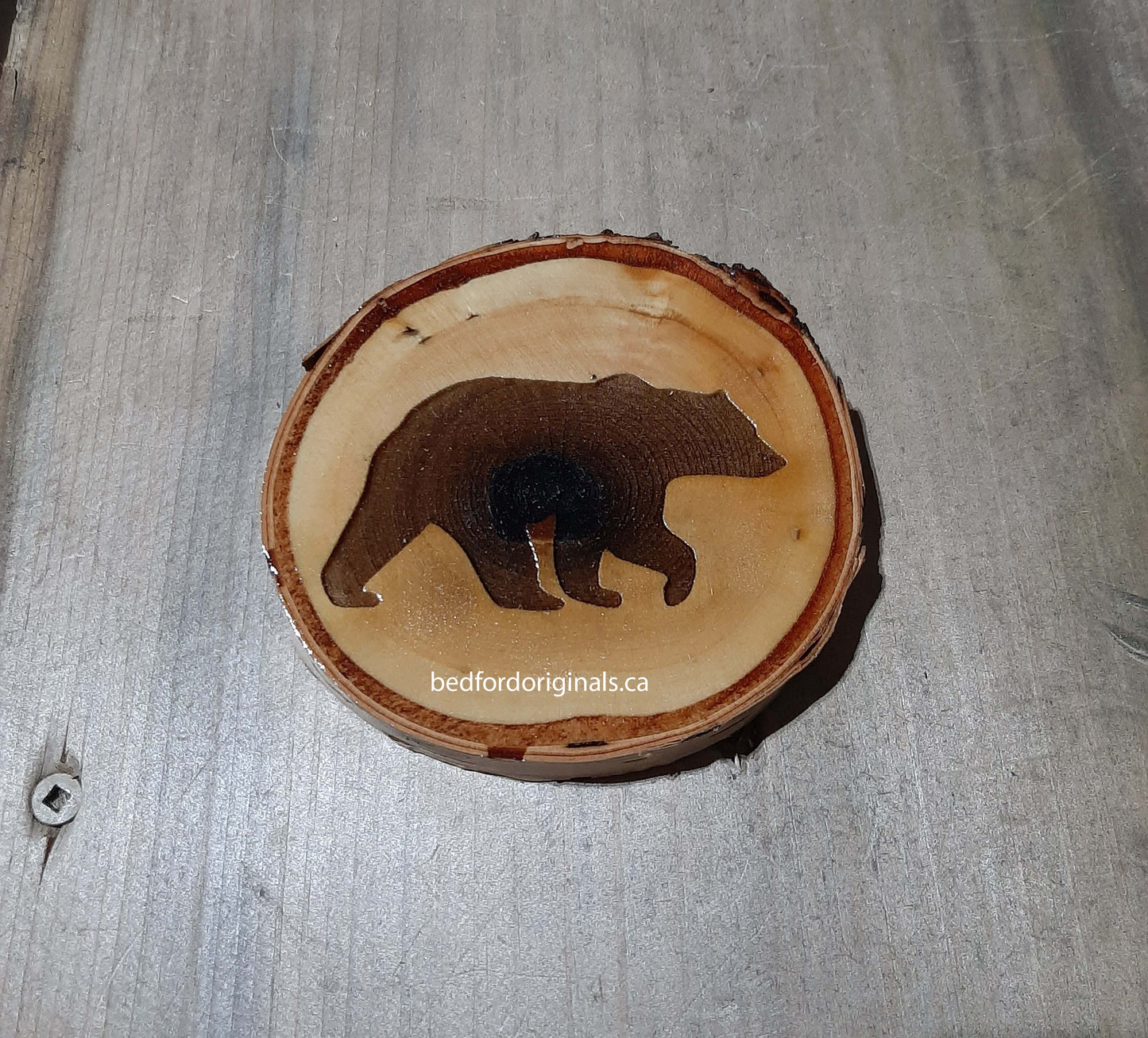 Engraved Birch Coasters - Bears