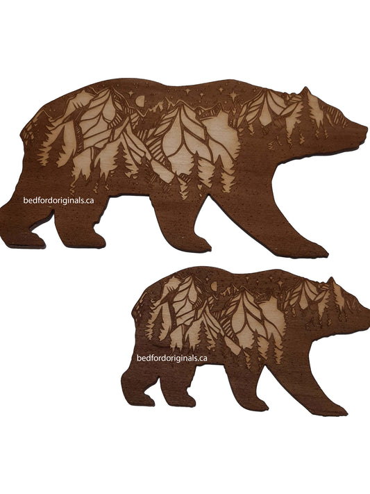 Wall Art - Engraved Bear