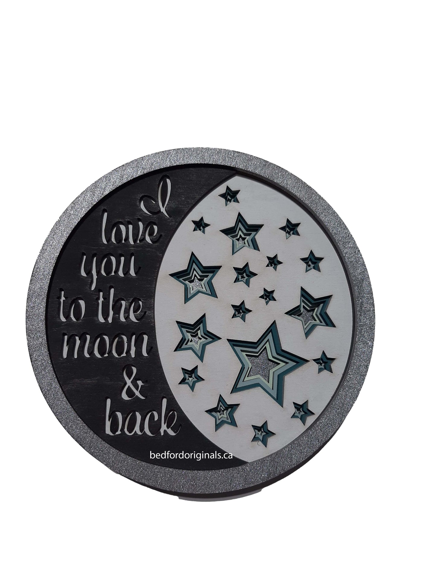 3D Wall Art - Love You to the Moon (7 Layers)