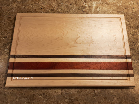 Exotic Cutting Board - Walnut, Maple, and Padauk