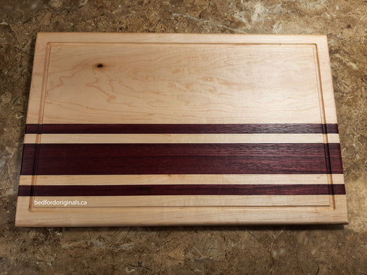 Exotic Cutting Board - Maple and Purple Heart