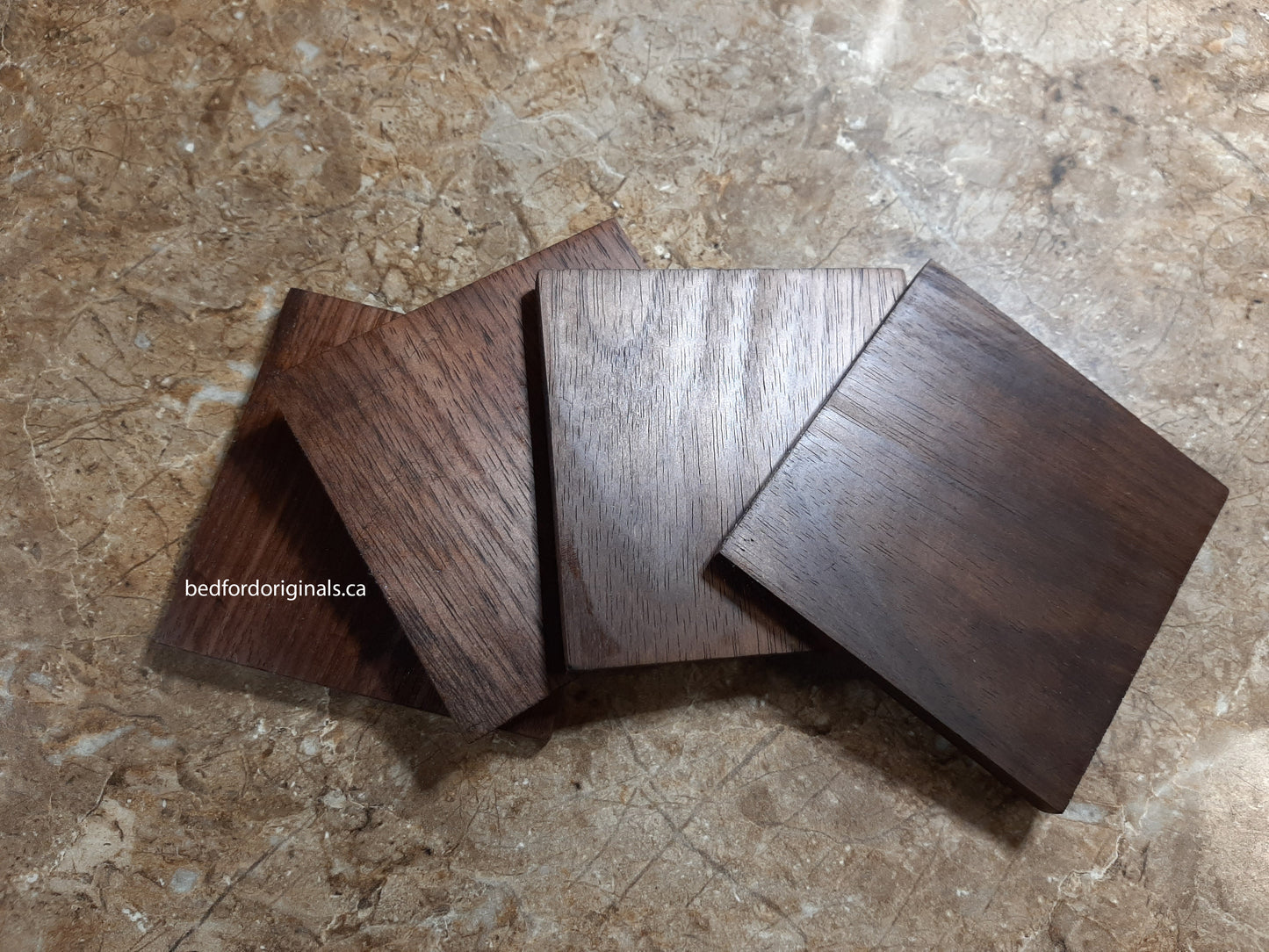 Coaster set - Solid Walnut 4 Pieces