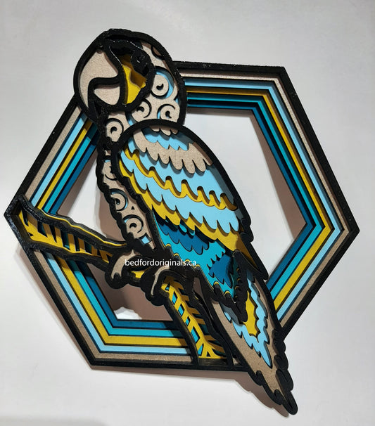3D Wall Art - Macaw Parrot