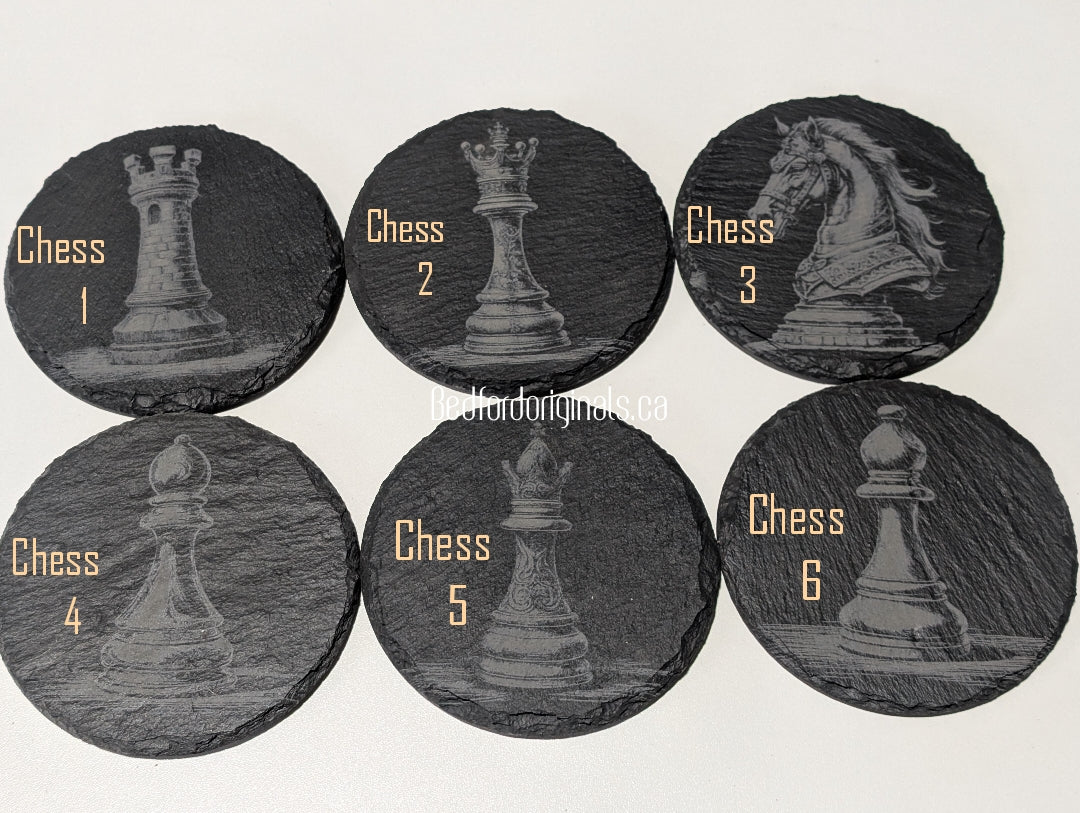 Engraved Slate Coasters - Animals