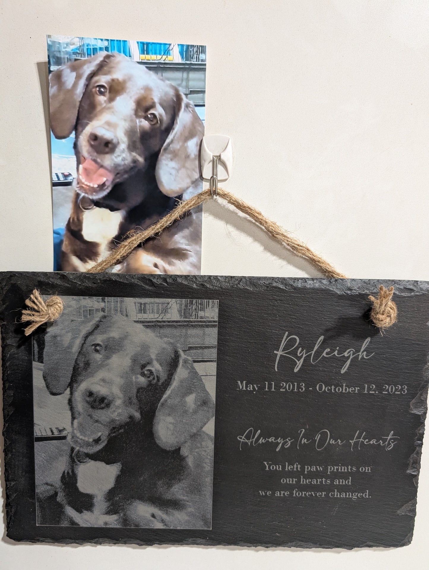 Custom Engraved Slate Wall Hanging