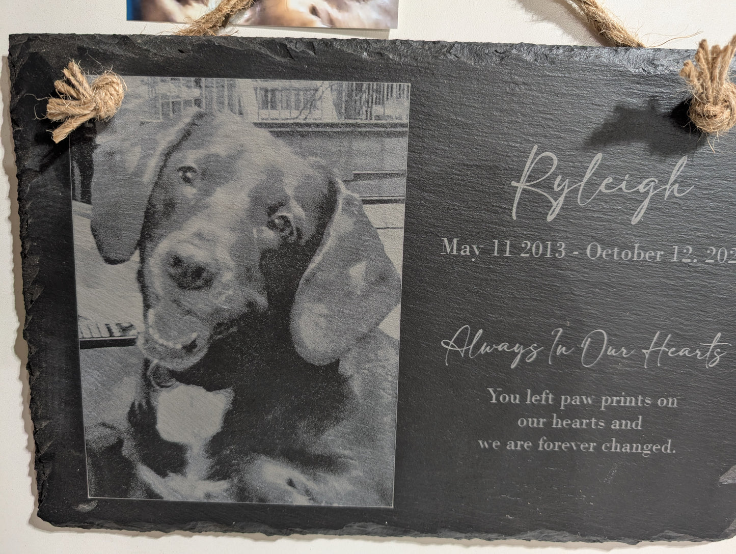 Custom Engraved Slate Wall Hanging